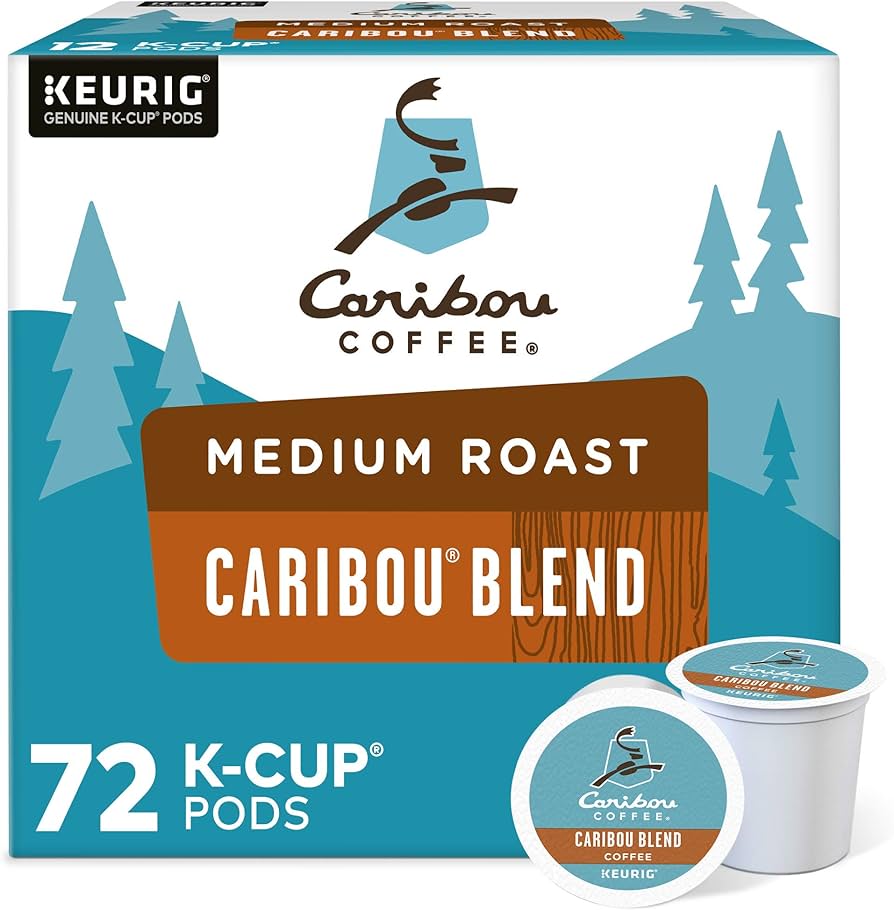 Caribou Coffee Caribou Blend Keurig Single-Serve K-Cup Pod, Medium Roast Coffee, 72 Count Caribou Coffee Caribou Blend Keurig Single-Serve K-Cup Pod, Medium Roast Coffee, 72 Count