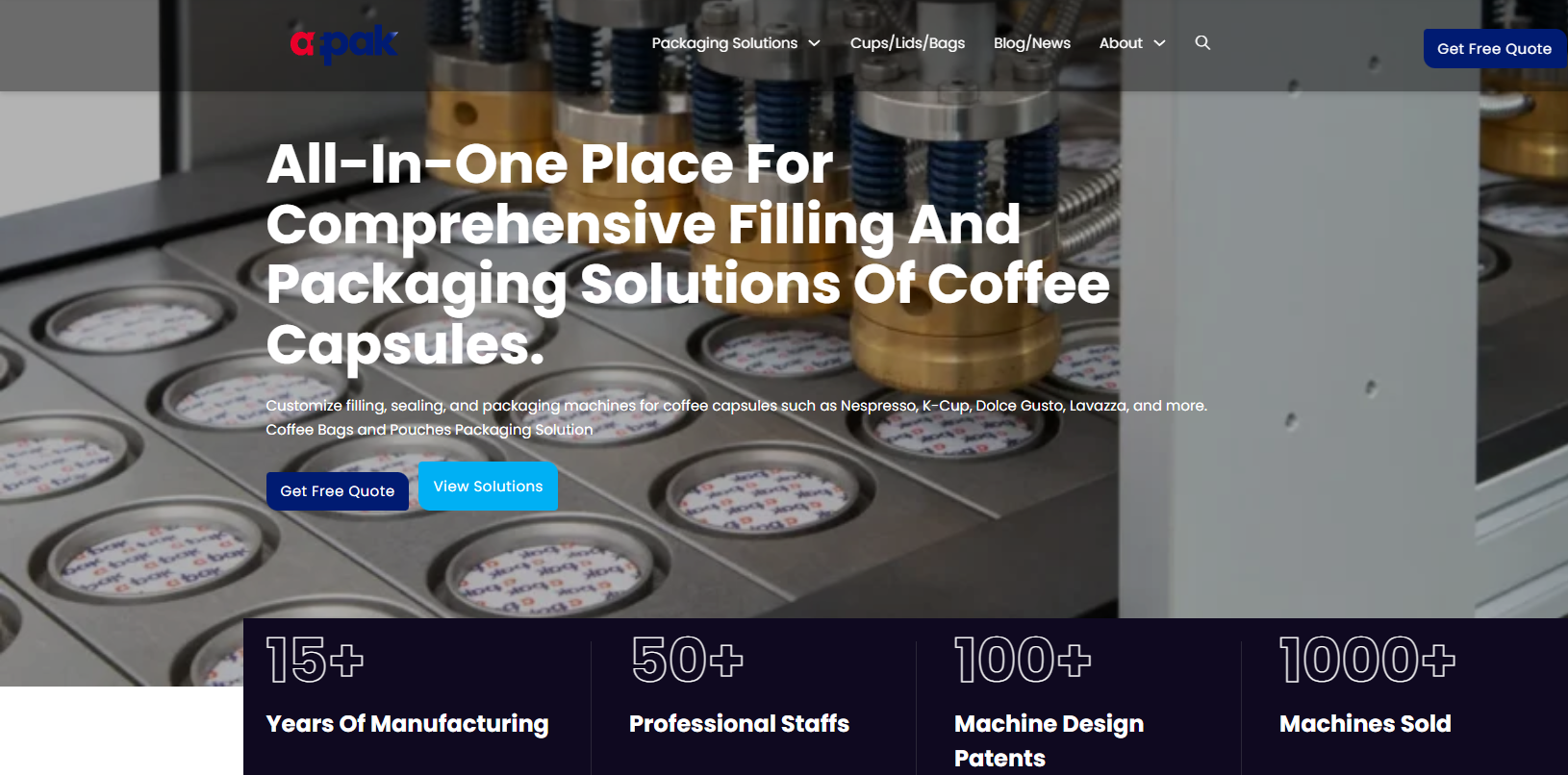 coffee capsule packaging machine