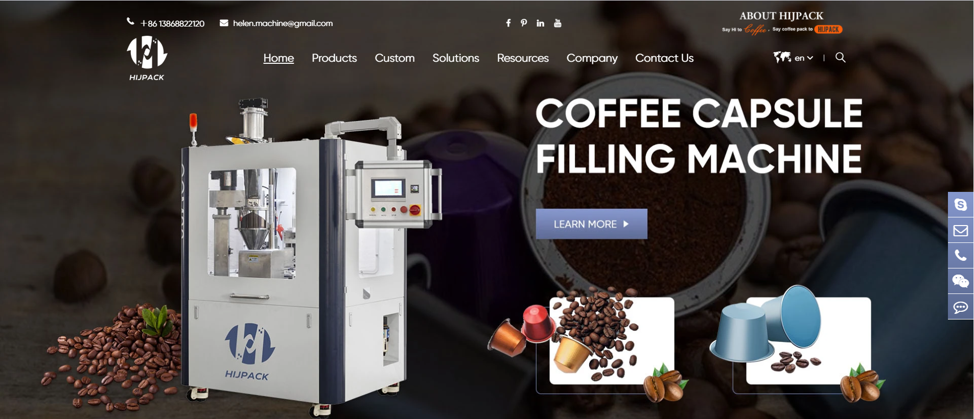 coffee capsule filling machine